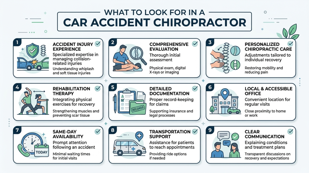 What to look for in a car accident chiropractor checklist