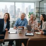 Family discussing wealth management planning with advisor